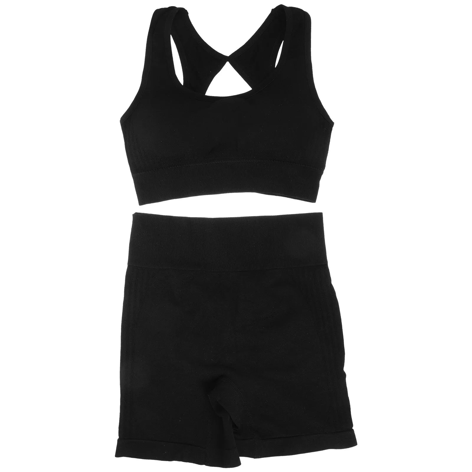 Onyx Athlete Women’s Yoga Set – Breathable Stretch Shorts & Stylish Comfort Top, Luxe Fitness Activewear.