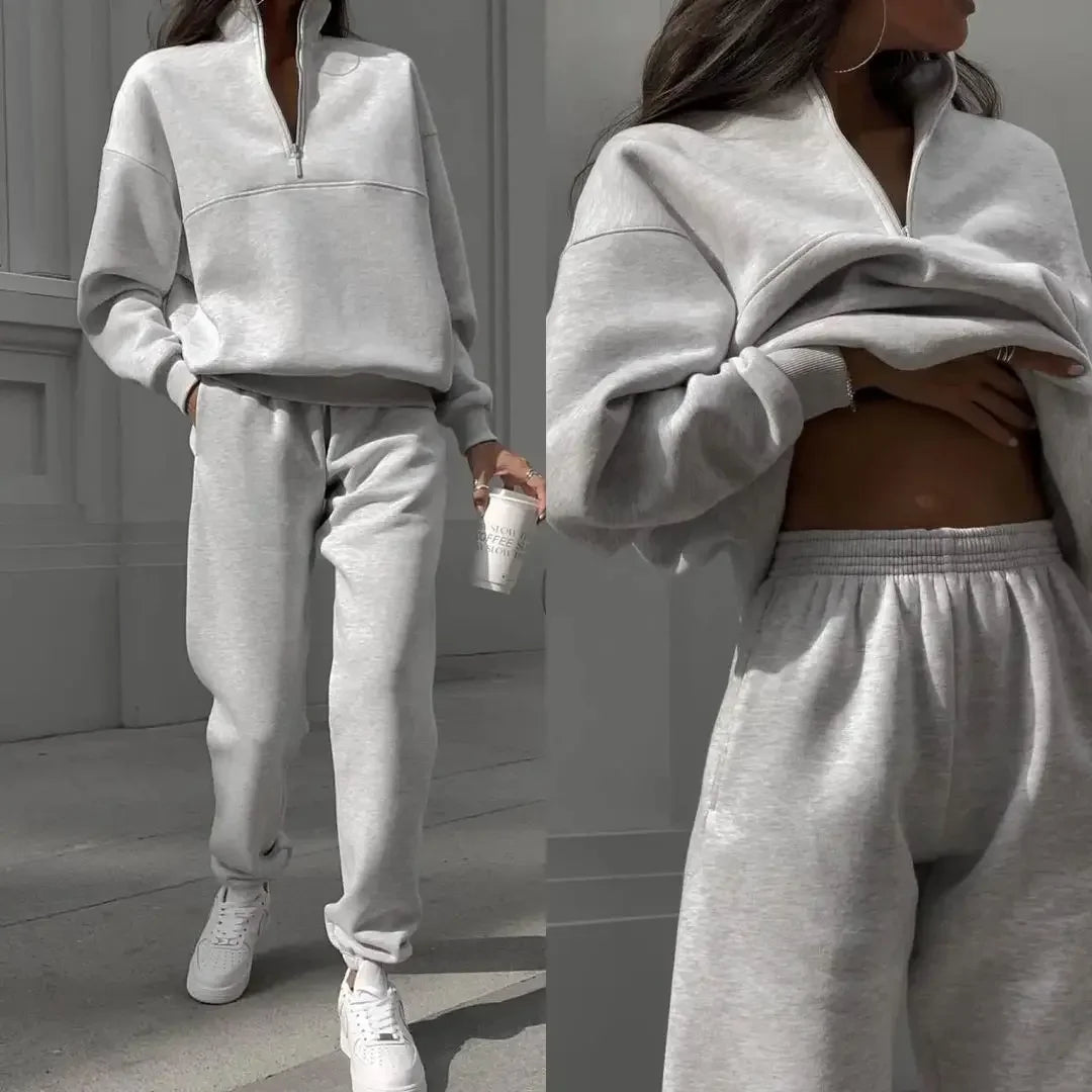 Onyx Athlete – Autumn Luxe Zip Lounge Track Suit Set