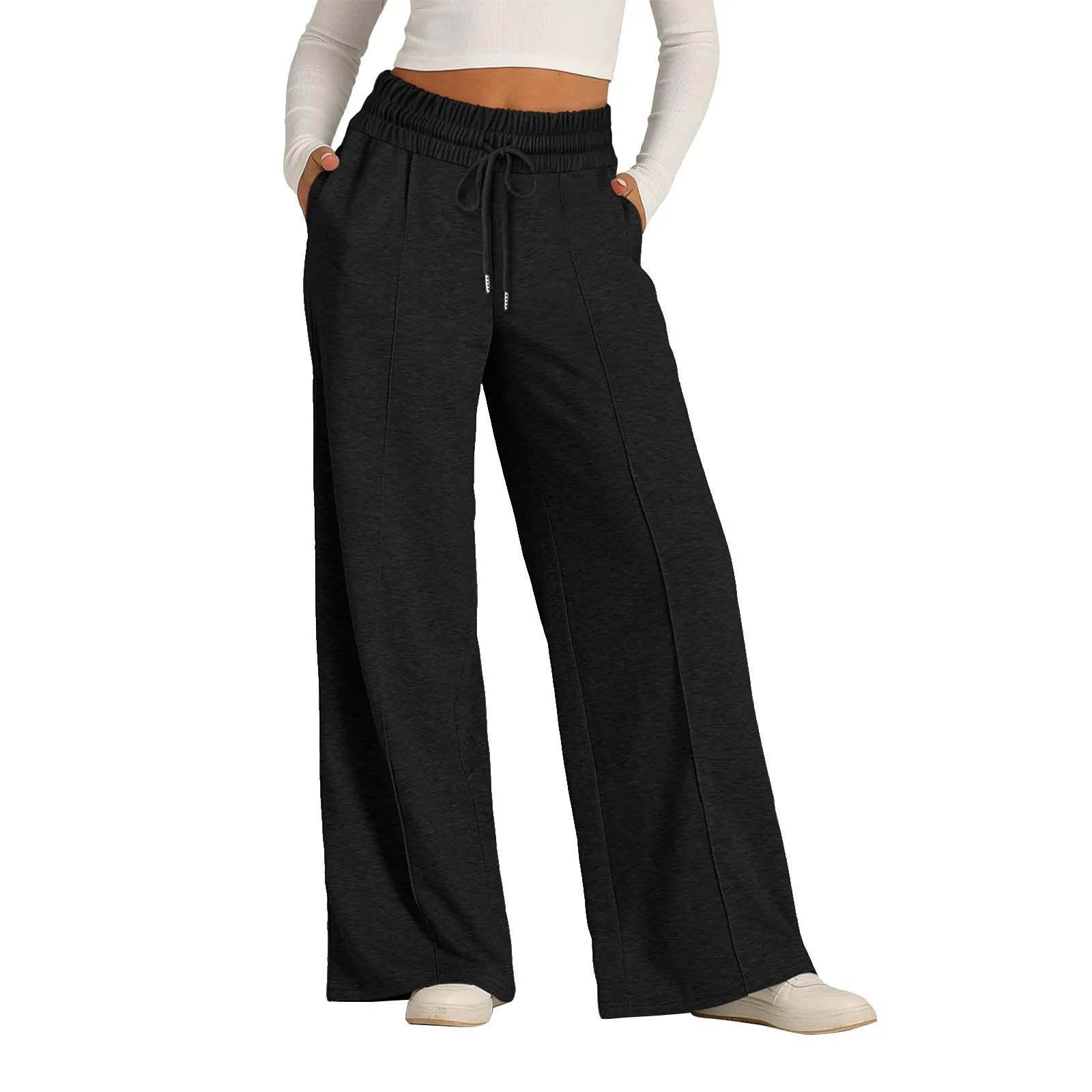 Onyx Athlete – Wide-Leg Luxe Sweatpants