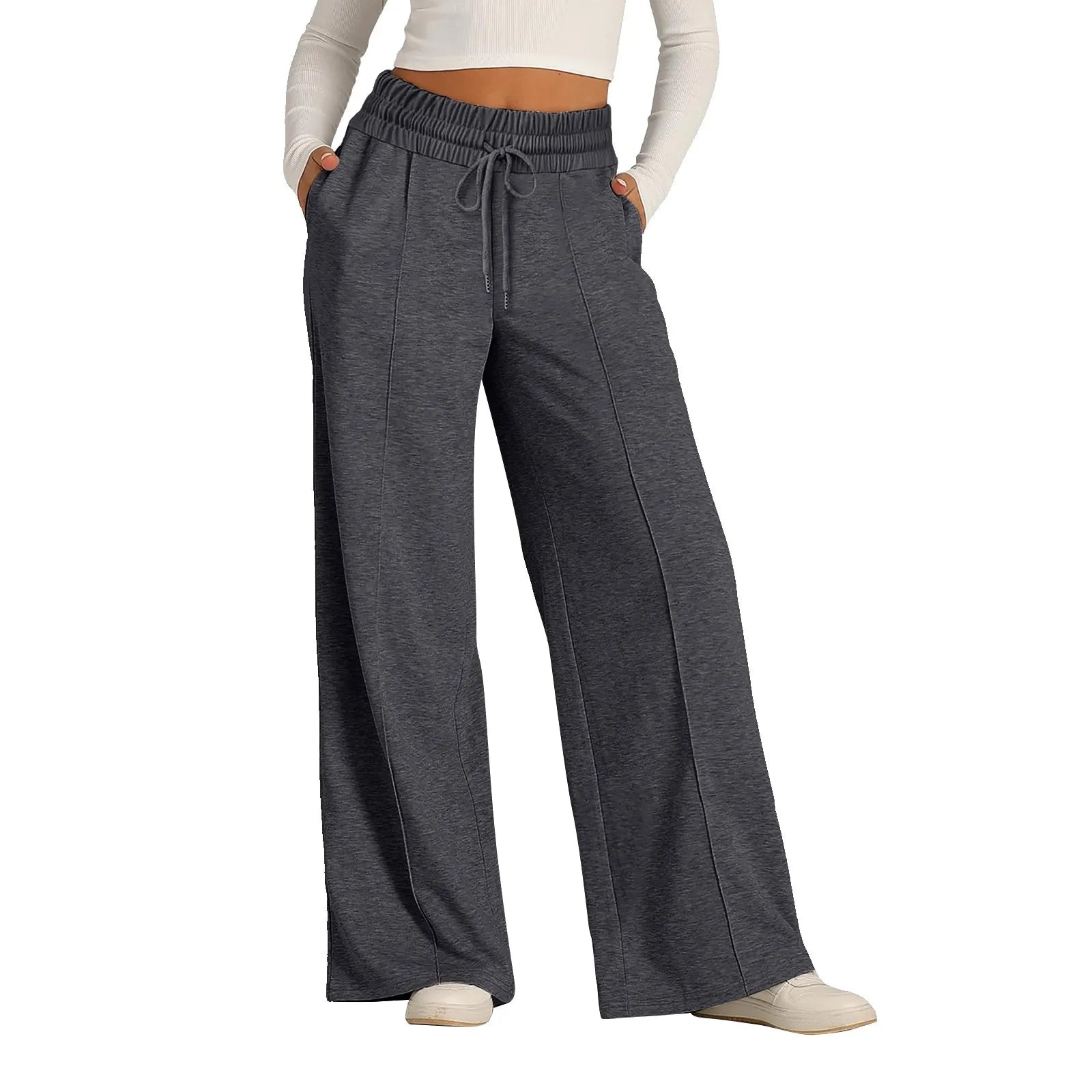 Onyx Athlete – Wide-Leg Luxe Sweatpants
