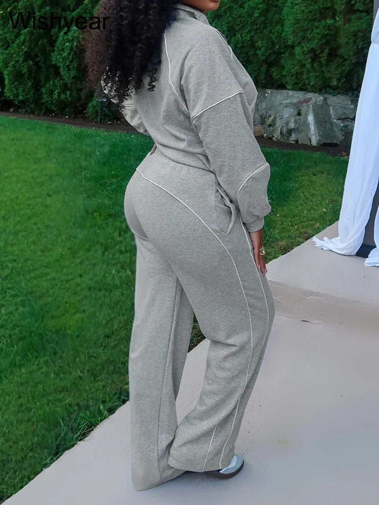 Onyx Athlete – Luxe Stripe Zip Lounge Set