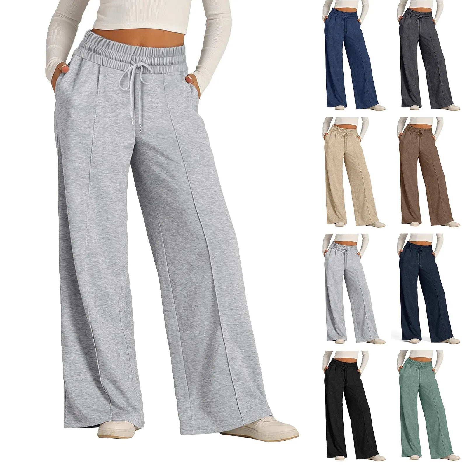 Onyx Athlete – Wide-Leg Luxe Sweatpants