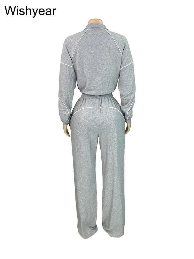 Onyx Athlete – Luxe Stripe Zip Lounge Set