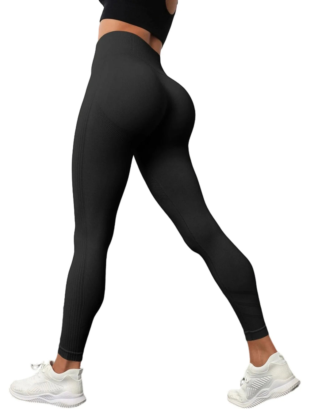 Onyx Athlete Seamless Ribbed Leggings – High-Waist Luxe Yoga Tights for Fall & Winter