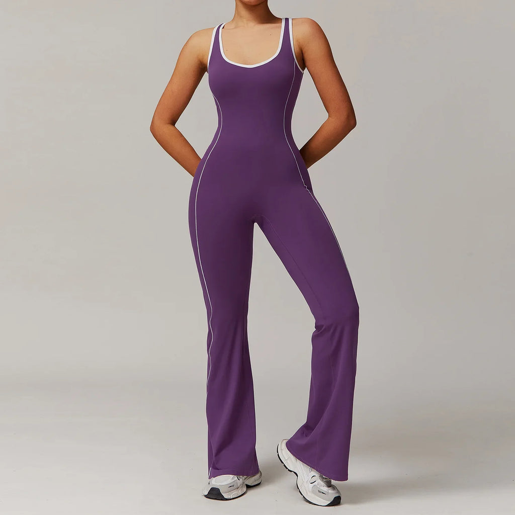 Onyx Athlete - Women’s Seamless Backless Yoga Jumpsuit