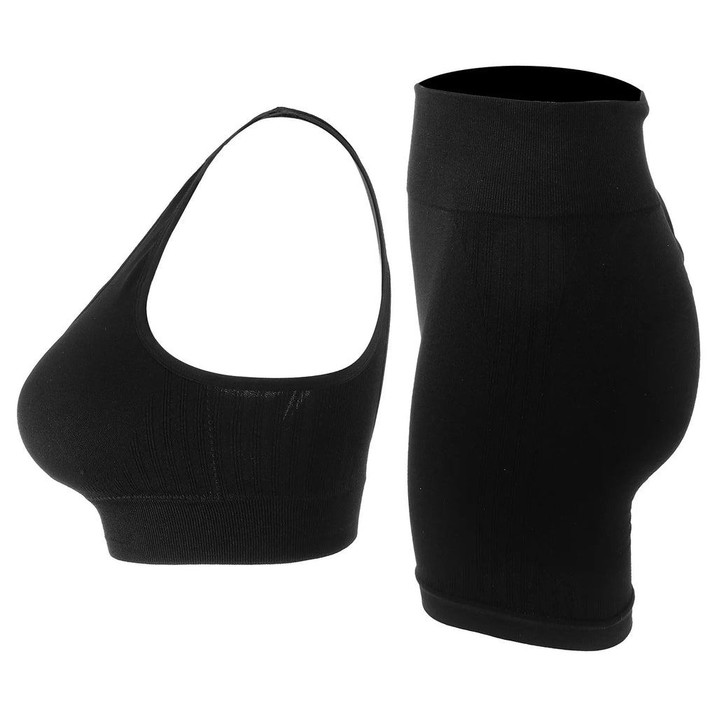 Onyx Athlete Women’s Yoga Set – Breathable Stretch Shorts & Stylish Comfort Top, Luxe Fitness Activewear.