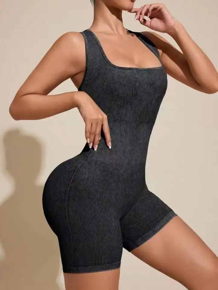 Onyx Athlete – Square-Neck Performance Jumpsuit